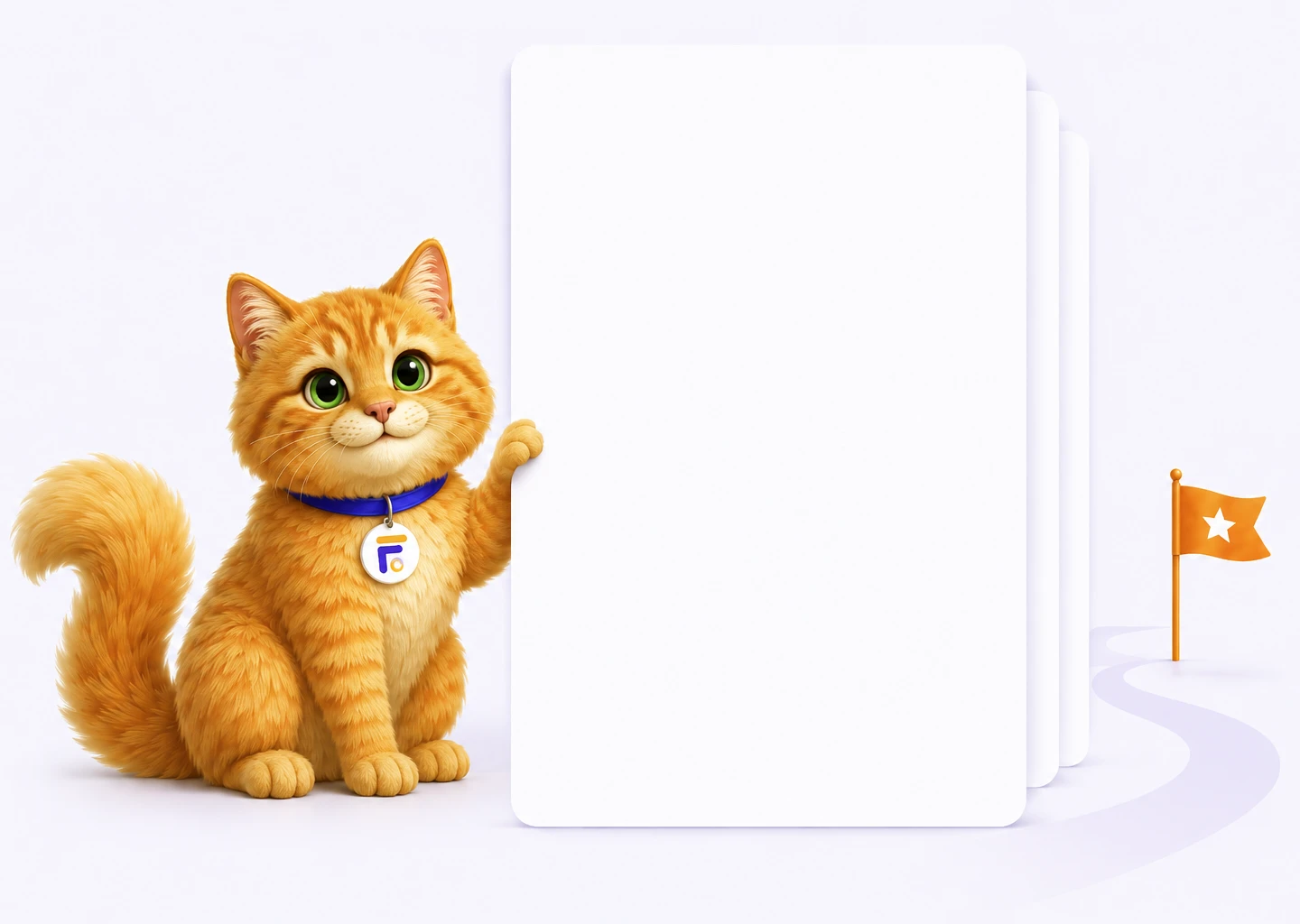 Muffins the Cat holding a Total Hours Progress card in FieldworkABA